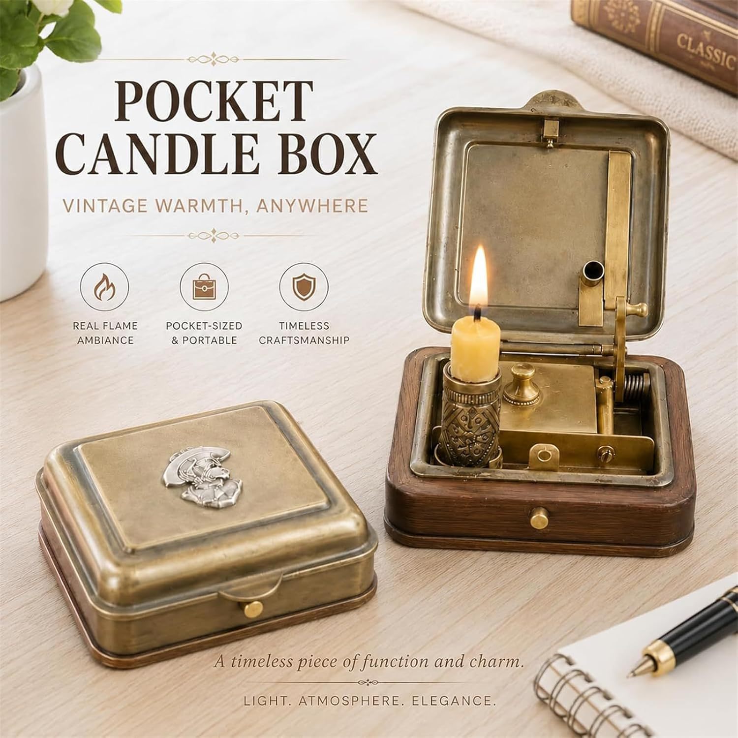 Scented Candle Luxury - Mechanical Candle Box for Desktop, Premium