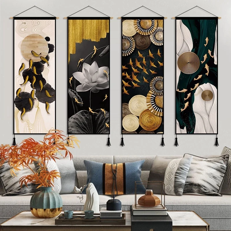 Luxury Lifestyle Picture - Home Office Fish Feng Shui Canvas