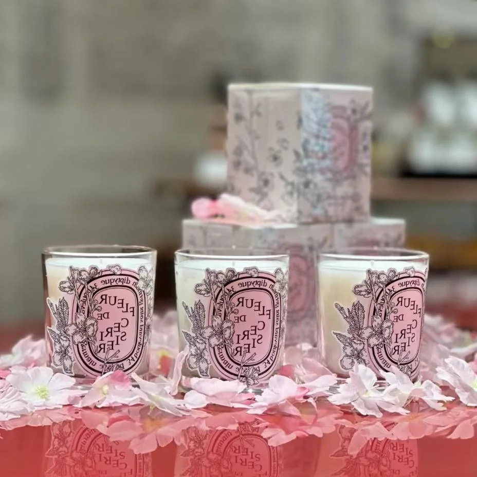 Scented Candle Luxury - Romantic Limited Diptyques Candles Sakura Scented