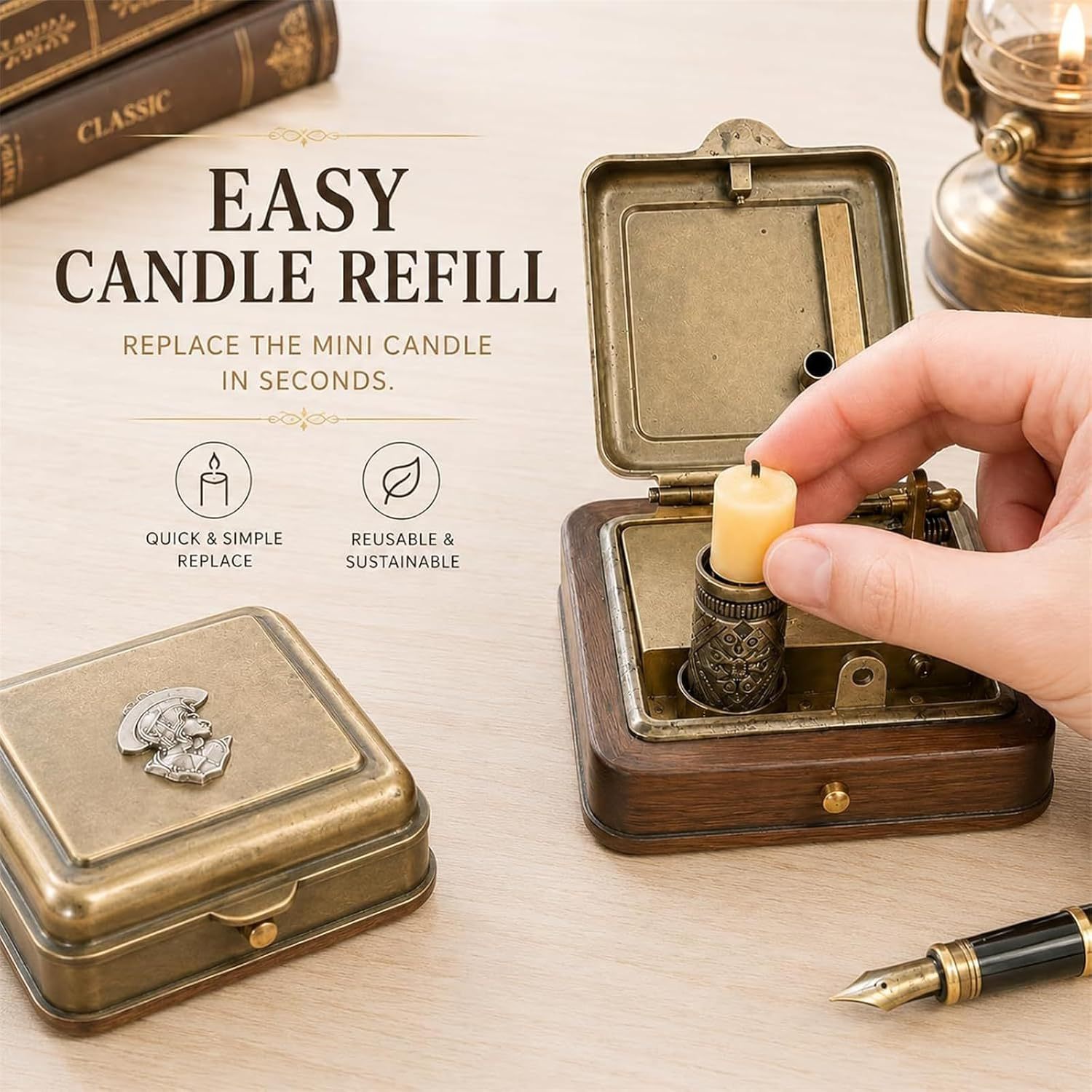 Mechanical Candle Box for Desk - Scented Candle Luxury recension och pris