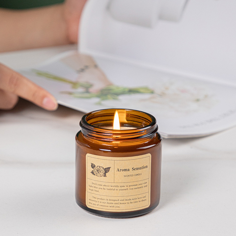 Brown Glass Cup Aromatherapy C - Scented Candle Luxury recension och pris