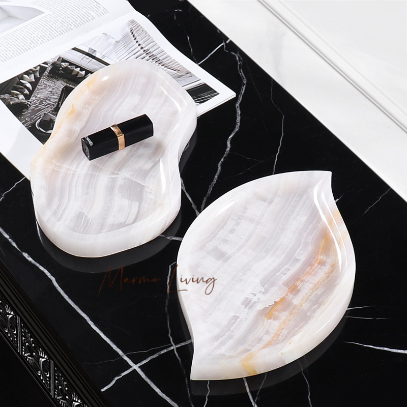 White Onyx Natural Marble Tray - Scented Candle Luxury recension och pris
