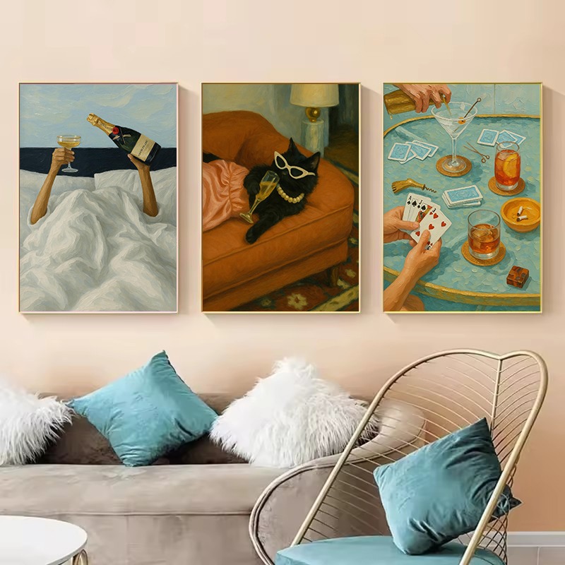 1pc Frameless Vintage Black Ca - Luxury Lifestyle Picture recension och pris